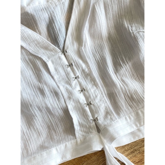 Express Cropped Tie Front Top NWT - Picture 11 of 16